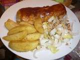 Avisance namuroise et pommes vinaigrées à la cannelle, salade de chicon aux noix