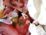 Salade de tomates macérées aux échalotes