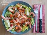 Salade de crevettes et nouilles de riz pimenté