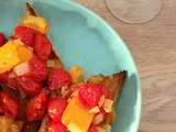 Tartines de tomates cerises