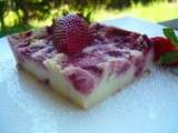 Clafoutis fraises, coco et chocolat blanc