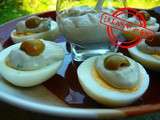 Oeufs durs sauce Cabrales (ou roquefort...)