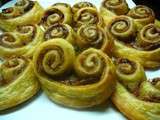 Palmiers à la mousse de canard et confit d'oignon