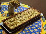 Tarte amande-rhubarbe sans sucre