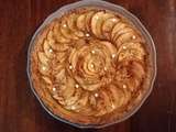 Tarte aux pommes sur crème  custard  vanille