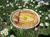 Tarte printanière asperges - cheddar