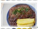 Bifteack au vin rouge