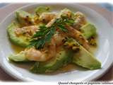 Carpaccio avocat-crevettes