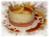 Cheesecakes a la banane, sauce caramel coco et rhum