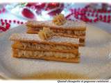 Mille feuille de gavottes a la creme de marrons