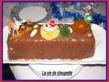 Nougat glace au chocolat, calissons et fruits confits