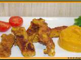 Nuggets de poulet au curry et sa puree de patates douces