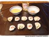 Sushis au saumon et aux crevettes