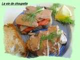 Tartines fenouil, tomate, emince de thon