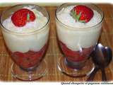 Verrine creme coco et fraises