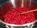 Confiture de cranberries ou canneberges