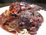 Faisan au vin rouge