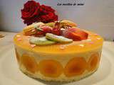 Entremet pêches-abricots