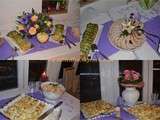 Anniversaire jeune fille 18 ans :le buffet pour 25 personnes