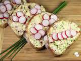 Tartines de Beurre au Radis Rose