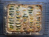 Clafoutis aux courgettes, lait ribot, sésame et zaatar