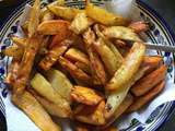 Frites au four de légumes racine et courges