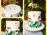 Gateau jungle chic - baby shower