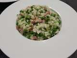 Risotto aux petits pois et au bacon