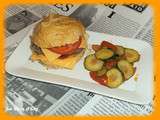 Cheeseburger et sa poêlée de légumes