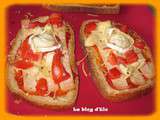 Tartine tomate et fines herbes