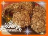 Cookies aux flocons d'avoine et noix sans farine sans gluten de houriat al matbakh كوكيز الشوفان والجوز بنكهة القهوة بدون غلوتين