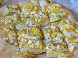 Focaccia courgettes et feta pour prolonger un peu l'été