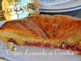 Galette crème d'amande et compotée de griottes