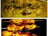 Brochettes de poulet satay