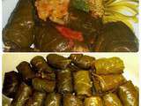 Feuilles de vignes farcies aux riz et légumes- Dolma,Sarmale