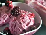 Glace au fromage blanc et aux fruits rouges