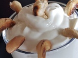 Mousse au fromage blanc et au beurre de cajou