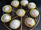 Muffins aux amandes, chocolat noir et farine d'arachides (sans gluten, ig bas)