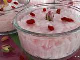 Riz au lait rose/Firni ou Phirni