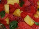 Salade de fruits frais au sirop de menthe