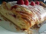 Strudel au fromage et framboises