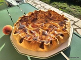 Tarte aux pêches à la normande