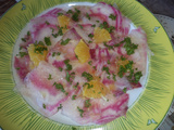 Carpaccio de betterave chioggia