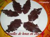 Feuilles de houx en chocolat