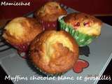 Muffins chocolat blanc et groseilles