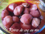 Poires de coq au vin