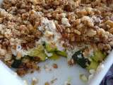 Crumble de courgettes au chèvre