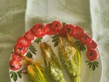 Fleurs de courgettes farcies