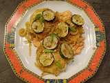 Spaghettis frits aux courgettes et pesto à la sicilienne