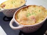 Gratin de chou-fleur au gorgonzola et au jambon (pour 6 personnes)